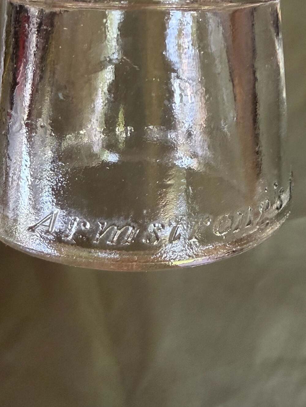 Vintage Armstrong's No. 2 Clear Glass Electrical Insulator - Picture 6 of 11